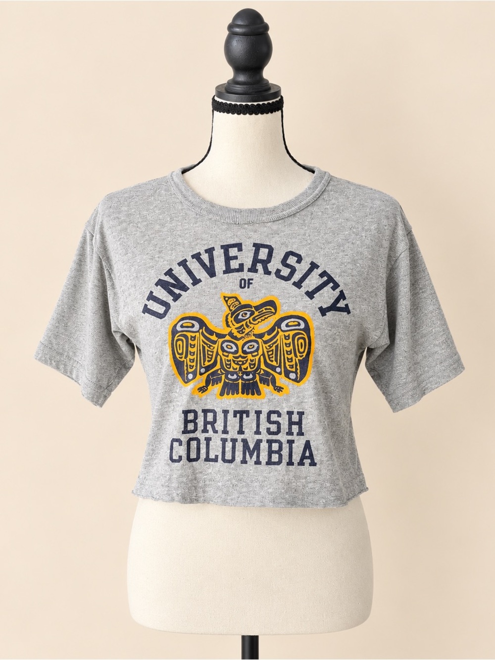 90s Vintage Collegiate UBC Crop Tee S